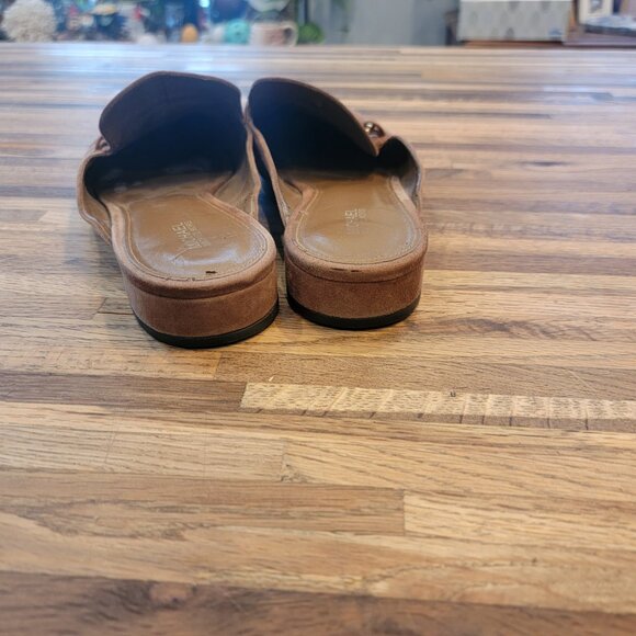 MICHAEL Michael Kors Nadia Brown Suede Slide/Slip On Shoes - Picture 6 of 13